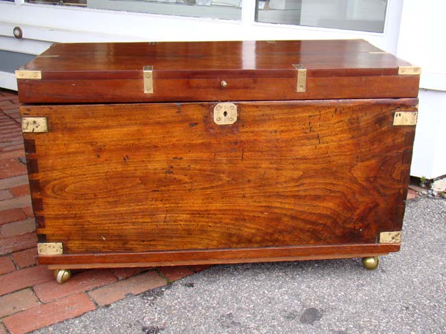 A 19th century brass bound Camphorwood trunk — image 2